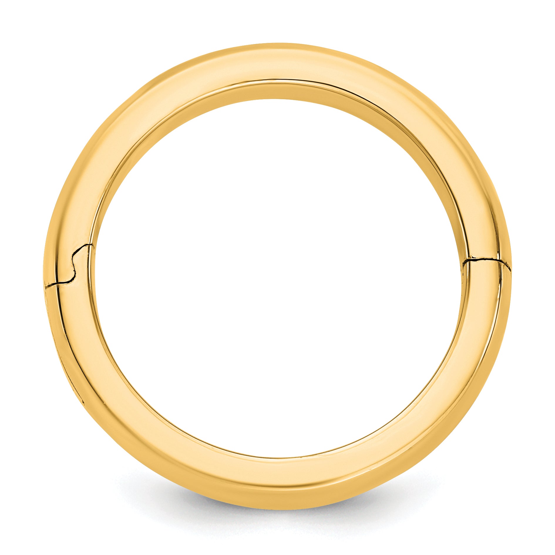 14ky CLIQ 4mm Hinged Half Round Wedding Band Size 9.5