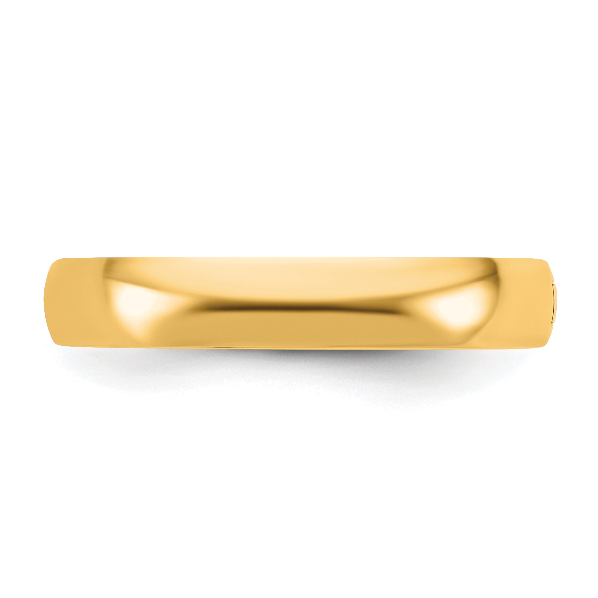 14ky CLIQ 4mm Hinged Half Round Wedding Band Size 9.5