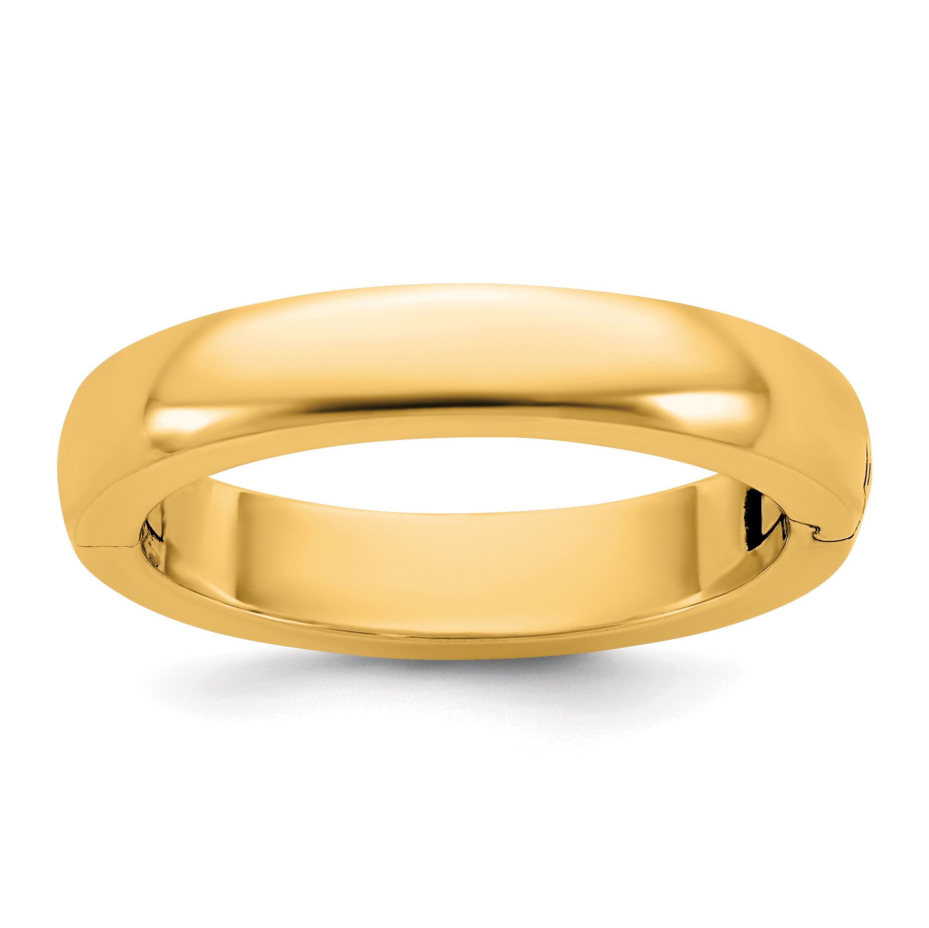 14ky CLIQ 4mm Hinged Half Round Wedding Band Size 9.5 Main image