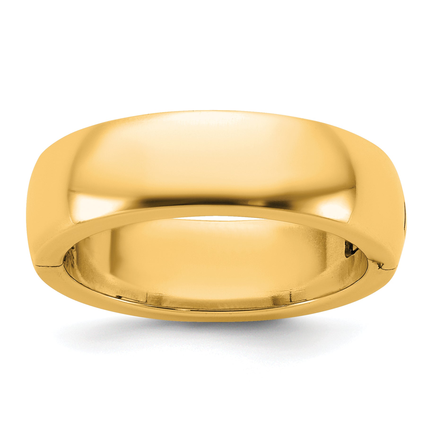 14ky CLIQ 6mm Hinged Half Round Wedding Band Size 9.5 Main image