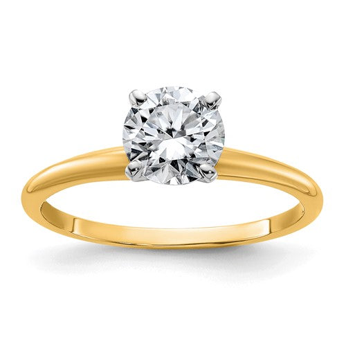 Lab-Grown Diamond Solitaire Engagement Ring in 14K Two-Tone Gold (1 ct.), Size 7 - Sophia Jewelers
