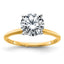 Round Lab-Grown Diamond Solitaire Engagement Ring in 14K Two-Tone Gold (2 ct., VS+ F+), Size 7 - Sophia Jewelers