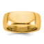 14K Yellow Gold Half-Round Wedding Band 8mm