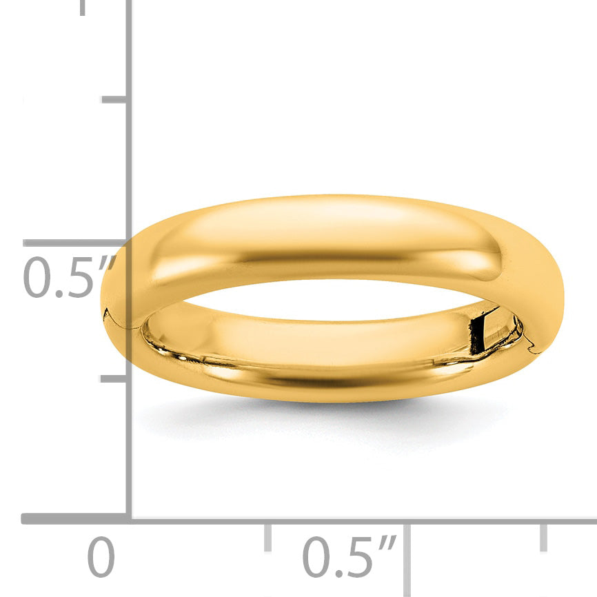 14ky CLIQ 4mm Hinged Comfort Fit Wedding Band Size 9.5