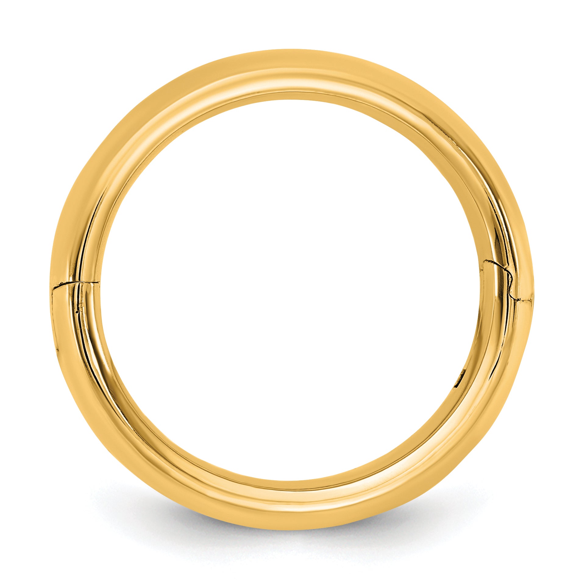 14K Yellow Gold Half-Round Comfort-Fit Wedding Band 6mm Secondary image