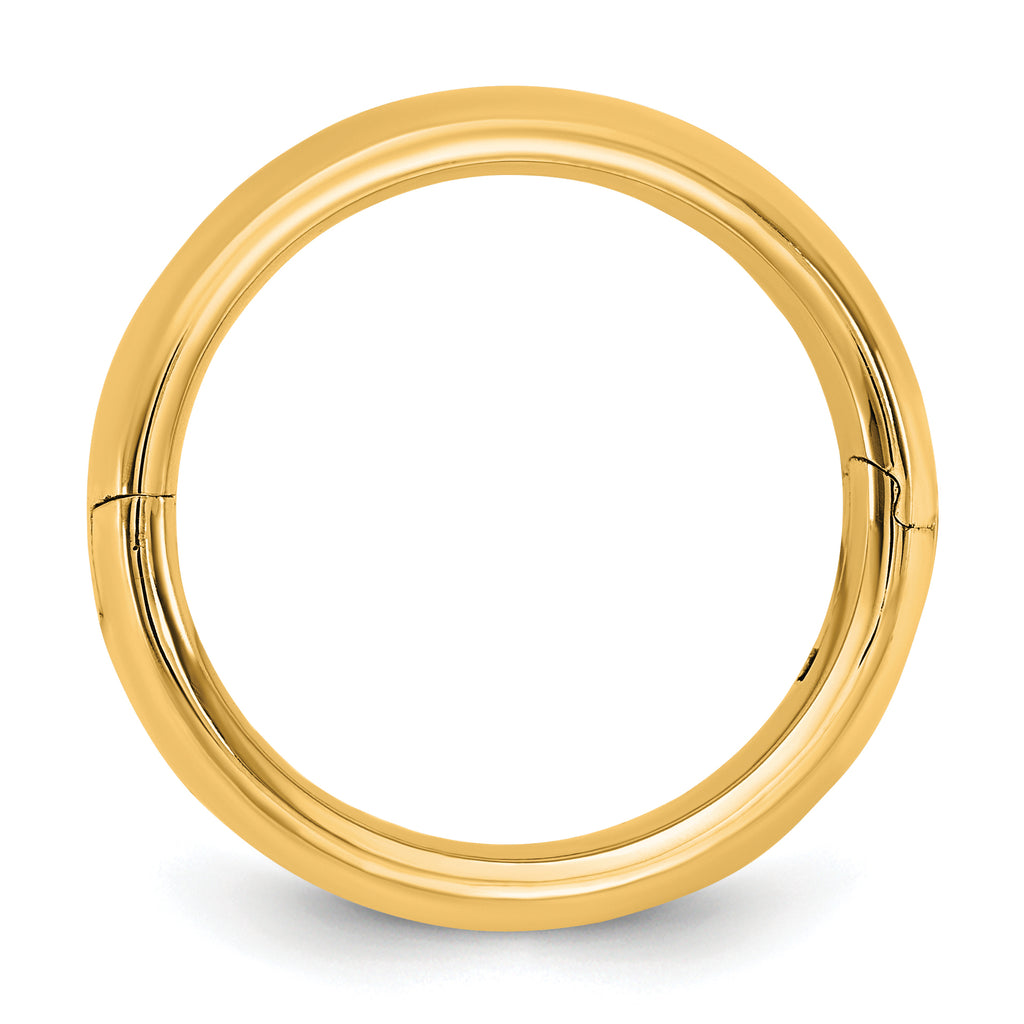 14K Yellow Gold Half-Round Comfort-Fit Wedding Band 6mm