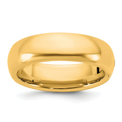 14ky CLIQ 6mm Hinged Comfort Fit Wedding Band Size 12.5