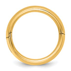 14K yellow gold 8mm comfort fit hinged wedding band - side view