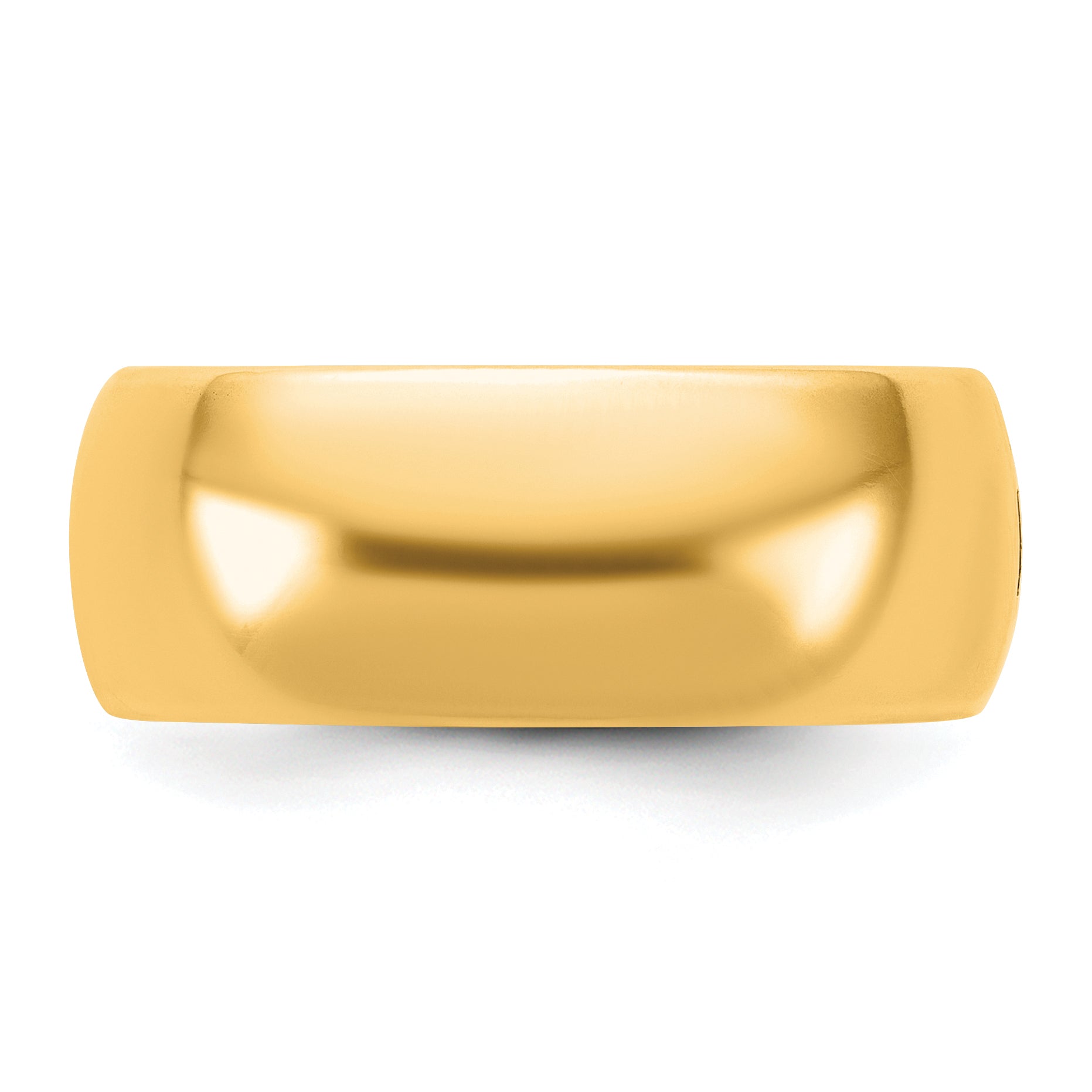 14K Yellow Gold Half-Round Comfort-Fit Wedding Band 8mm