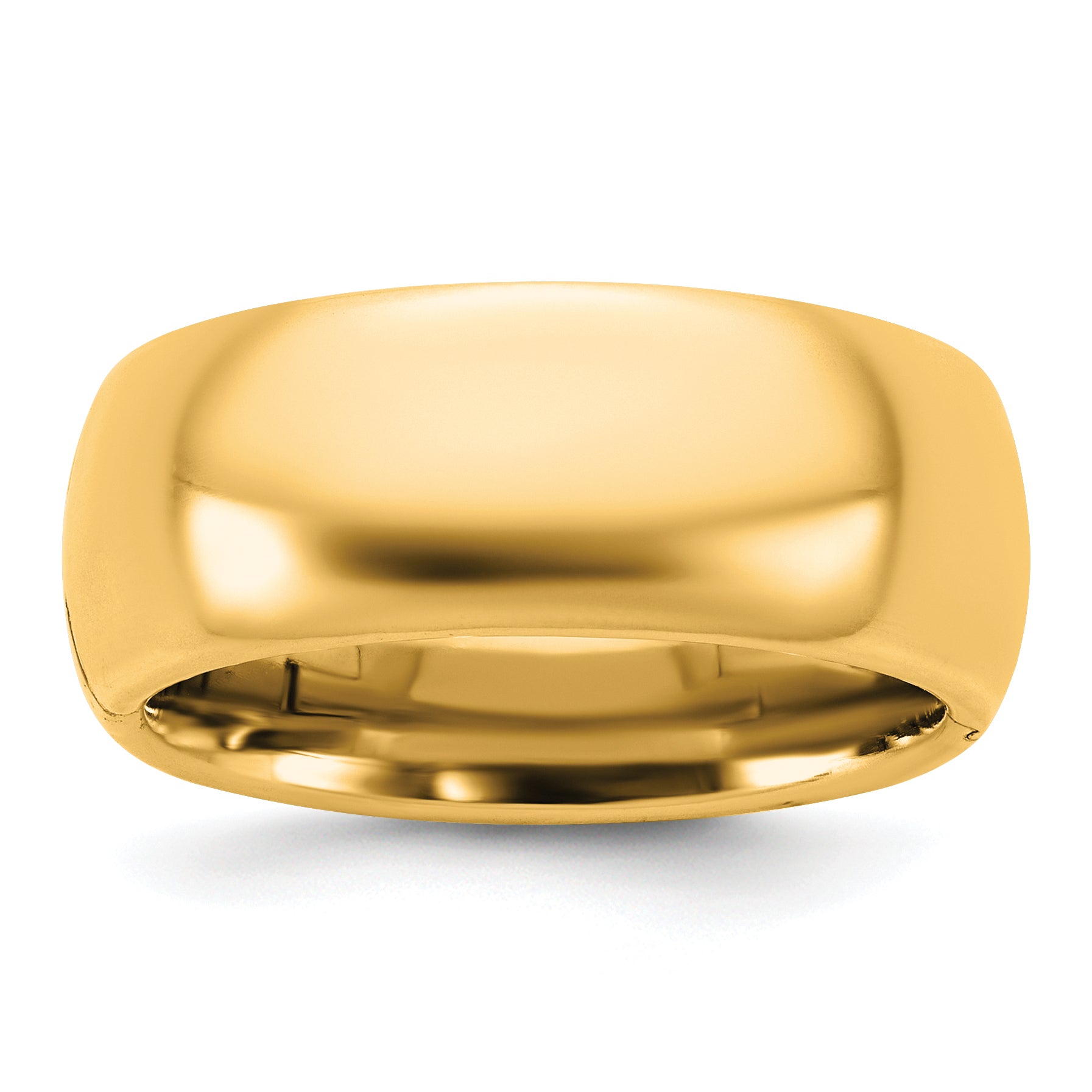 14K Yellow Gold Half-Round Comfort-Fit Wedding Band 8mm Main image