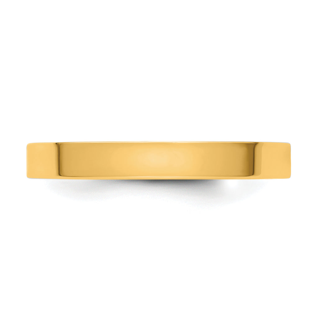 14ky CLIQ 3mm Hinged Flat Wedding Band Size 11