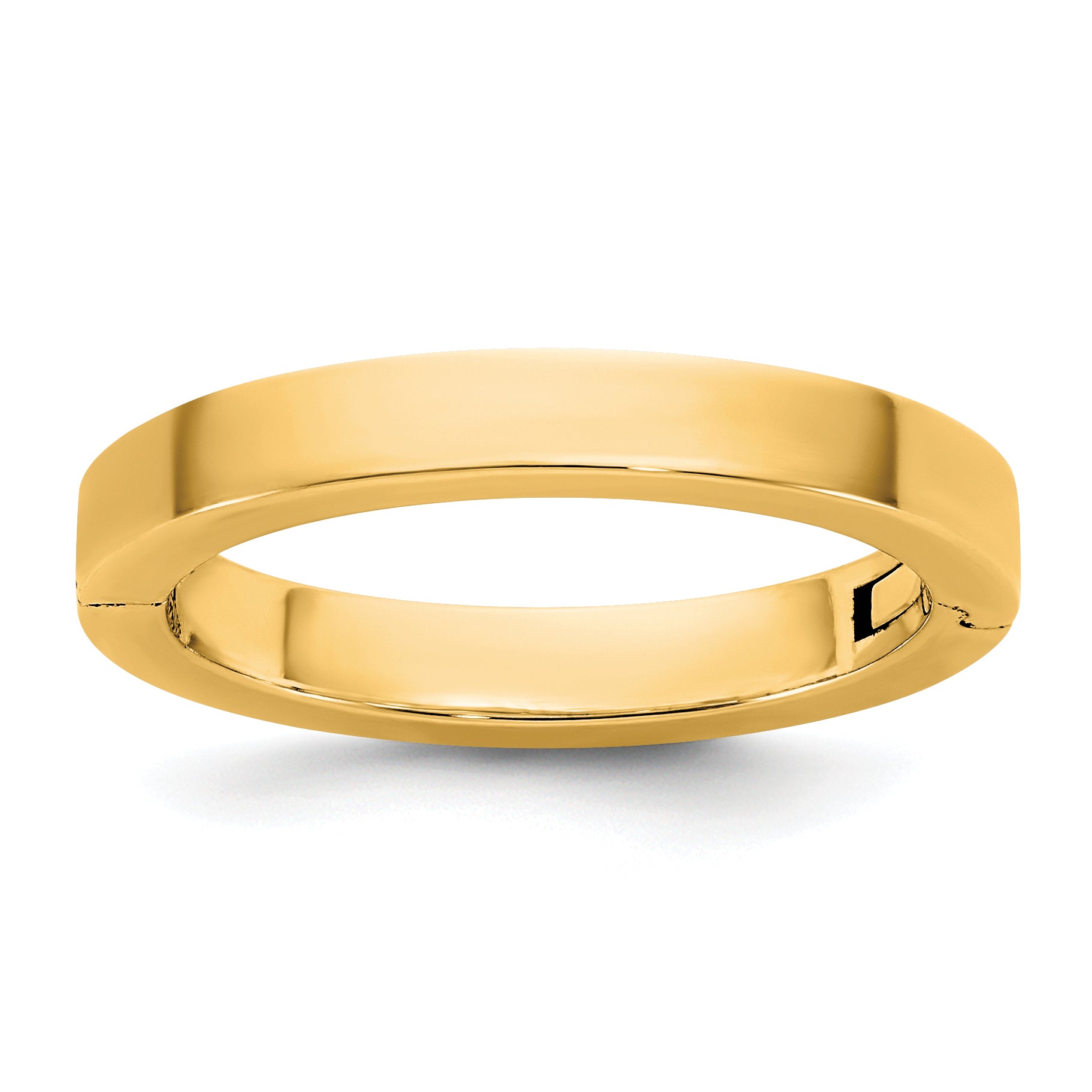 14ky CLIQ 3mm Hinged Flat Wedding Band Size 11 Main image