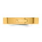14ky CLIQ 4mm Hinged Flat Wedding Band Size 12