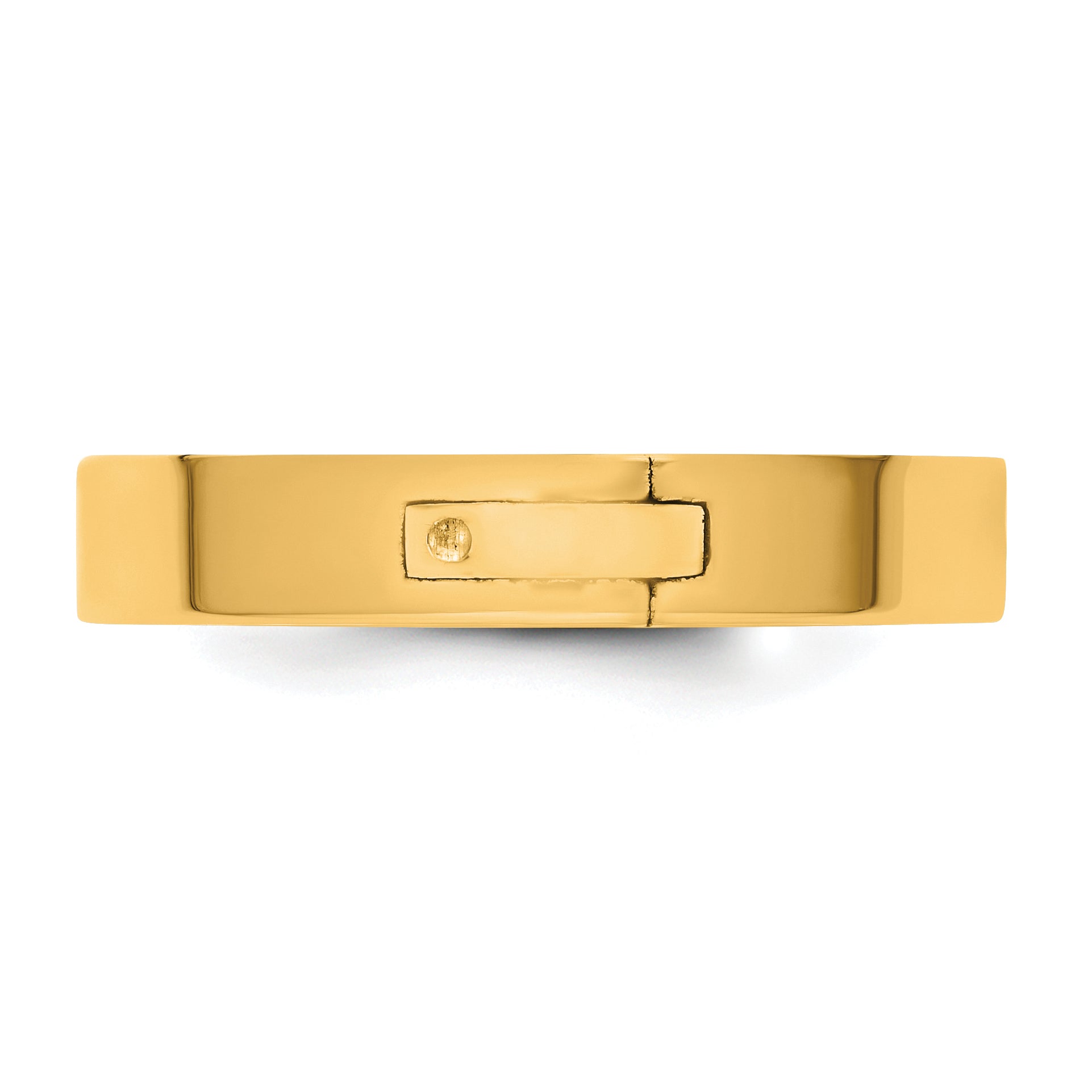 14ky CLIQ 4mm Hinged Flat Wedding Band Size 12