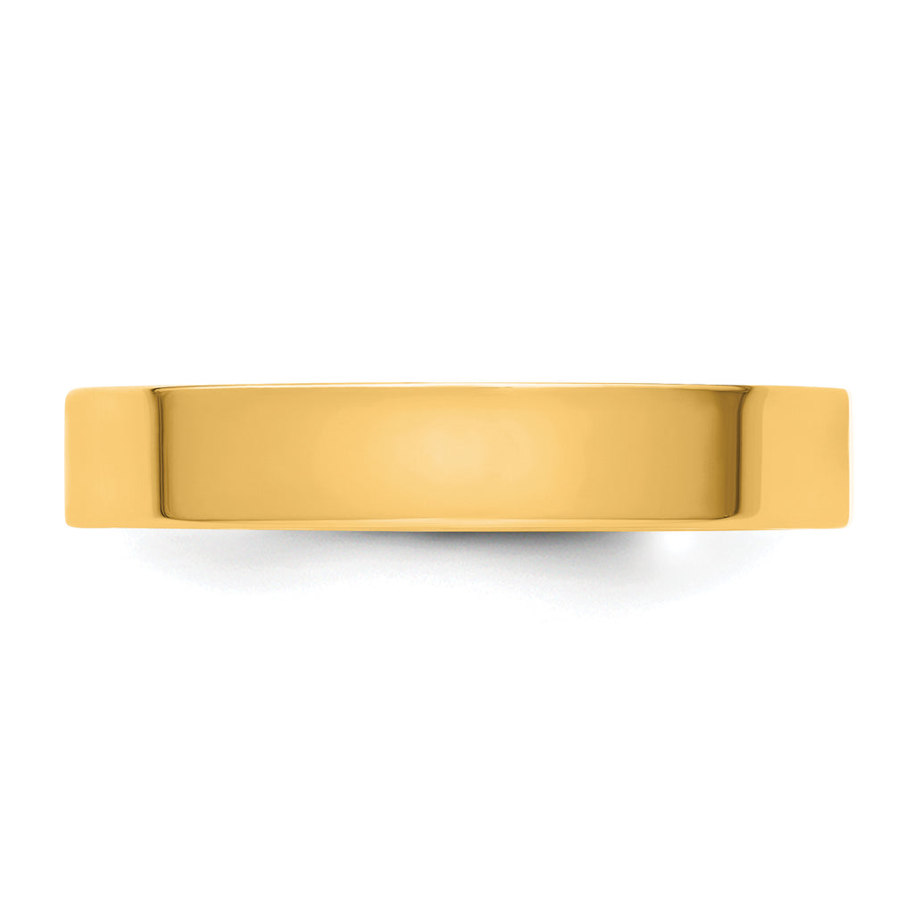14ky CLIQ 4mm Hinged Flat Wedding Band Size 12