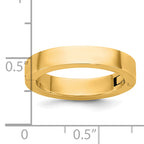 14ky CLIQ 4mm Hinged Flat Wedding Band Size 12