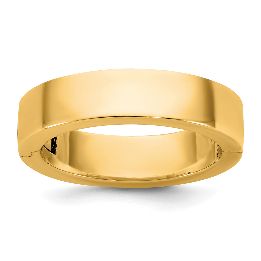 14ky CLIQ 5mm Hinged Flat Wedding Band Size 12.5