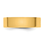 14K Yellow Gold Flat Wedding Band 6mm