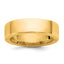 14K yellow gold 6mm flat edge hinged wedding band