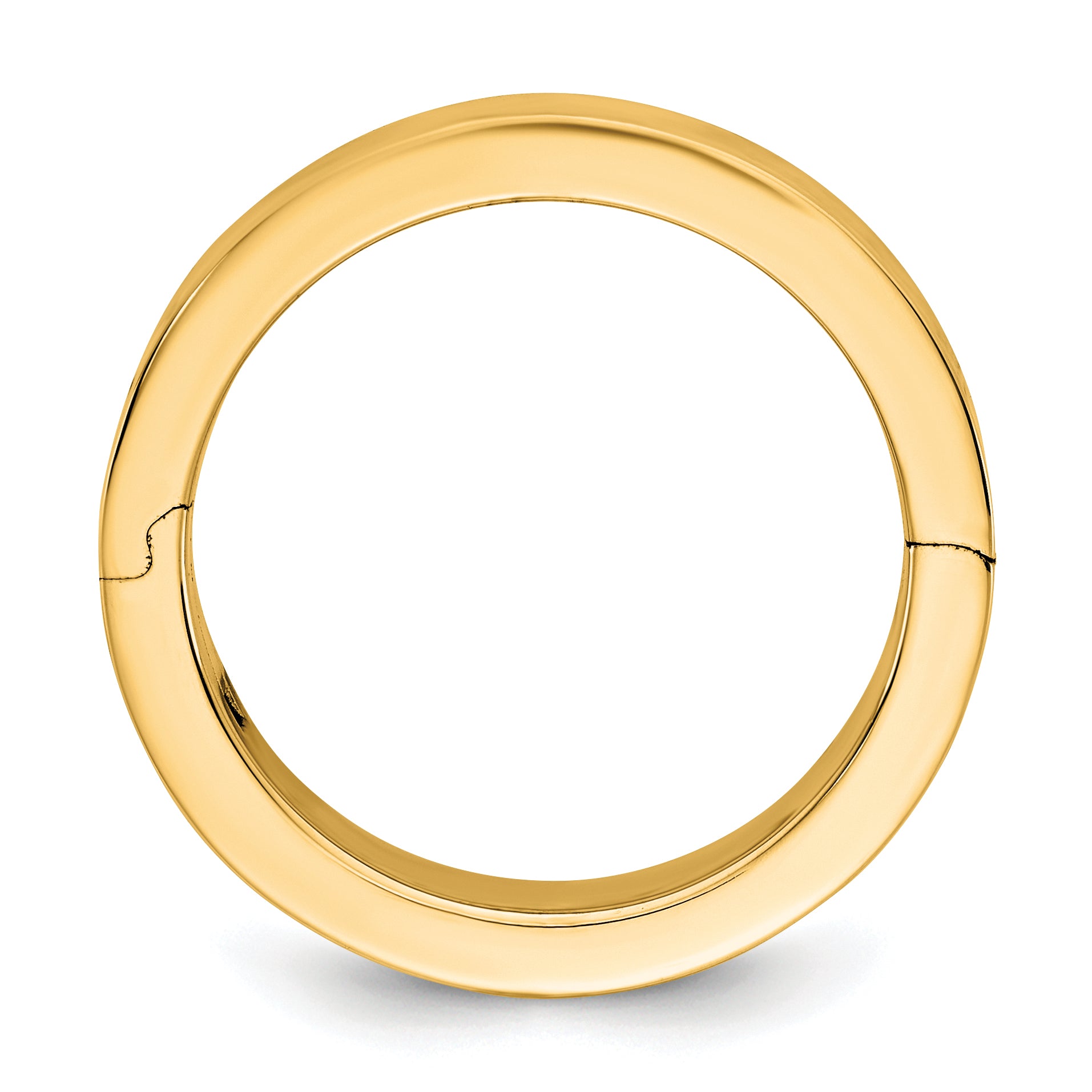 14ky CLIQ 8mm Hinged Flat Wedding Band Size 12.5