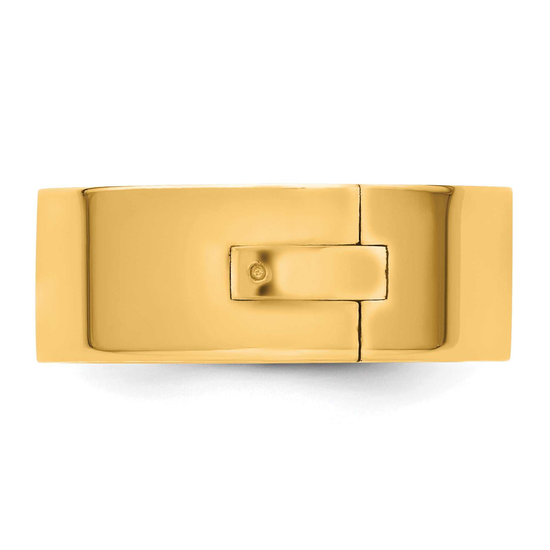 14ky CLIQ 8mm Hinged Flat Wedding Band Size 12.5