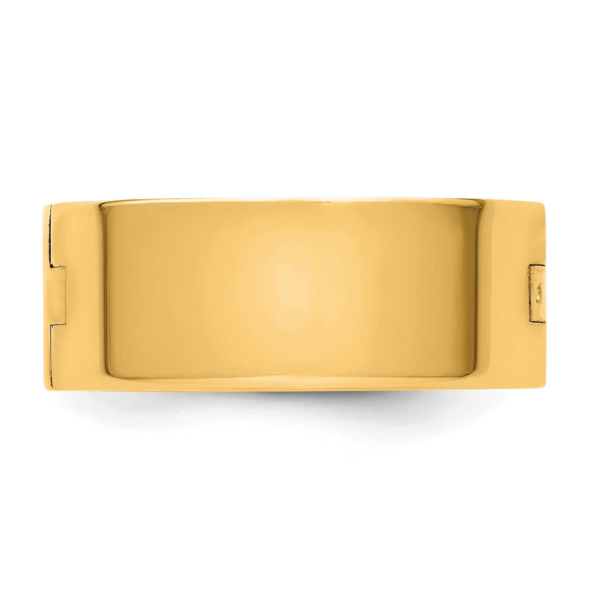 14K Yellow Gold Flat Wedding Band 8mm