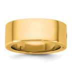 14K Yellow Gold Flat Wedding Band 8mm