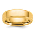 14K yellow gold 6mm beveled edge hinged wedding band