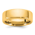 14K yellow gold 7mm beveled edge hinged wedding band