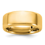 14K yellow gold 8mm beveled edge hinged wedding band