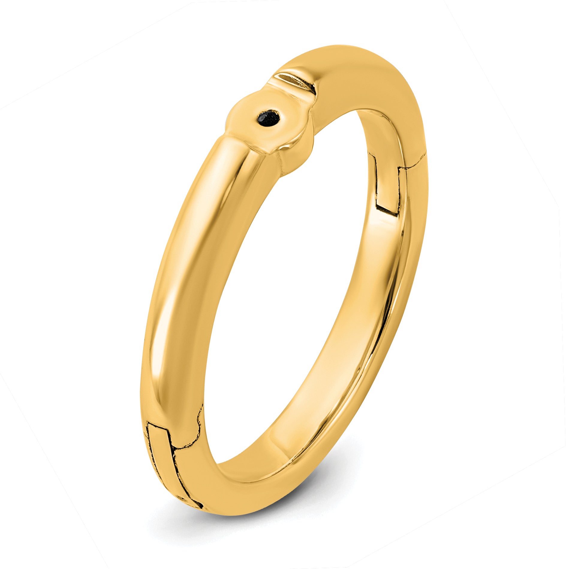 14ky CLIQ Low Profile Hinged Peg Set Engagement Ring Mounting (No Stones Included)