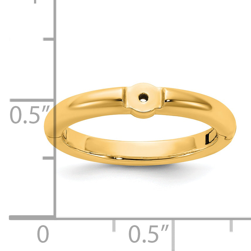 14ky CLIQ Low Profile Hinged Peg Set Engagement Ring Mounting (No Stones Included)