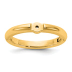 14ky CLIQ Low Profile Hinged Peg Set Engagement Ring Mounting (No Stones Included)
