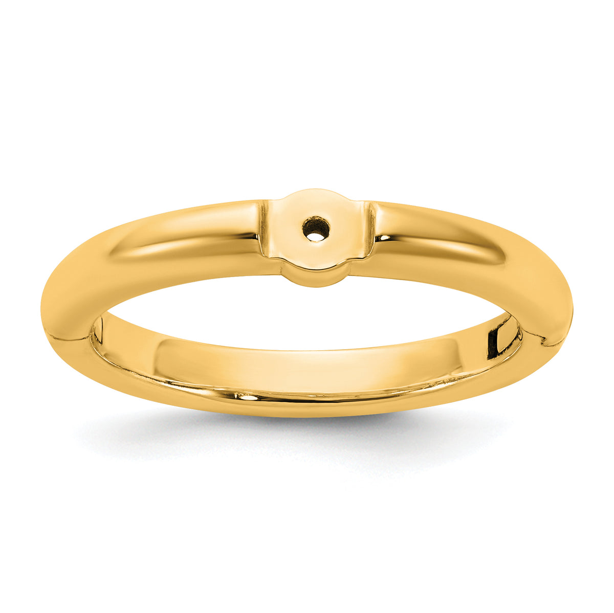 14ky CLIQ Low Profile Hinged Peg Set Engagement Ring Mounting (No Stones Included)