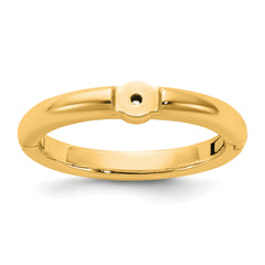 14ky CLIQ Low Profile Hinged Peg Set Engagement Ring Mounting (No Stones Included)