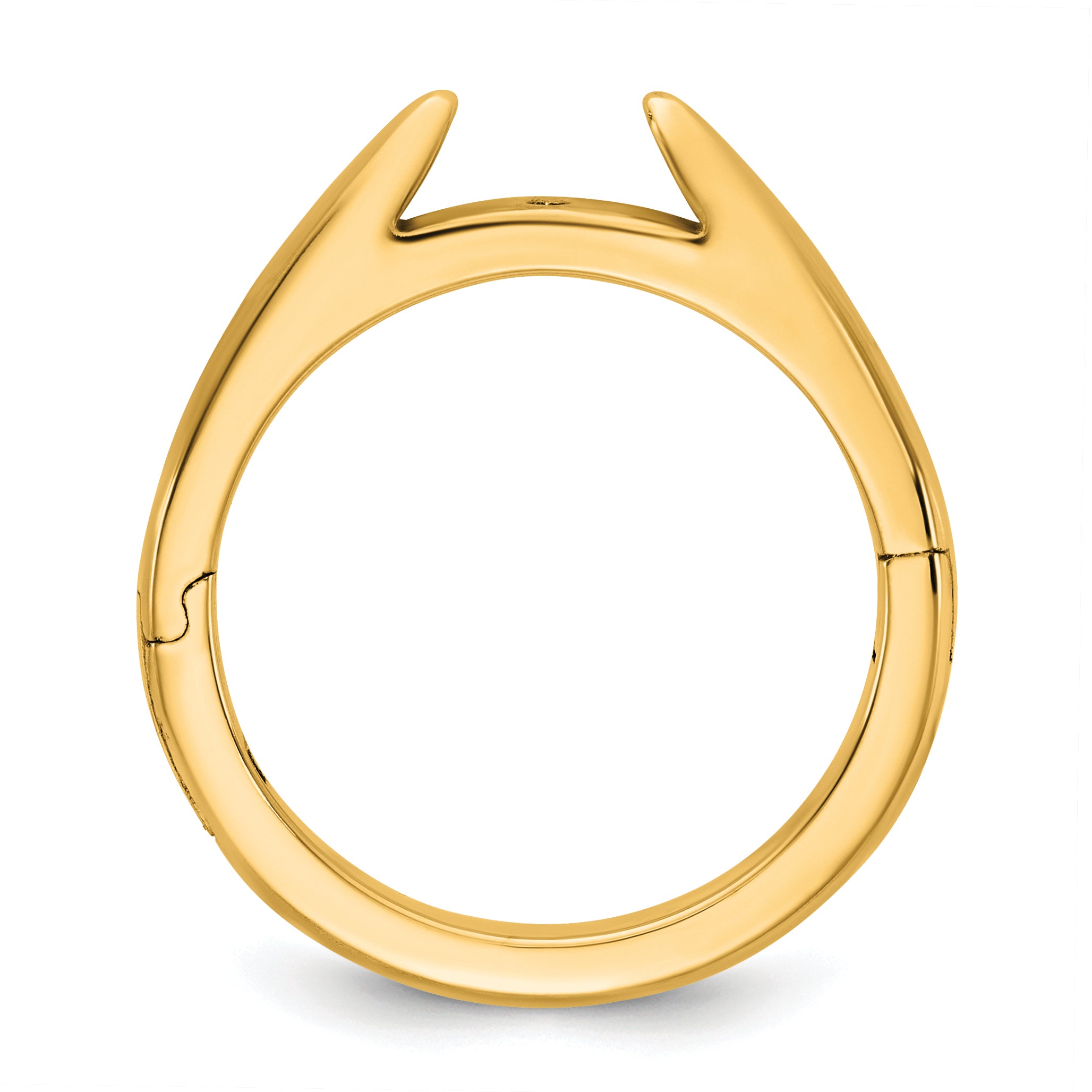 14ky CLIQ Hinged Cathedral Solitaire Peg Set Engagement Ring Mounting (No Stones Included)