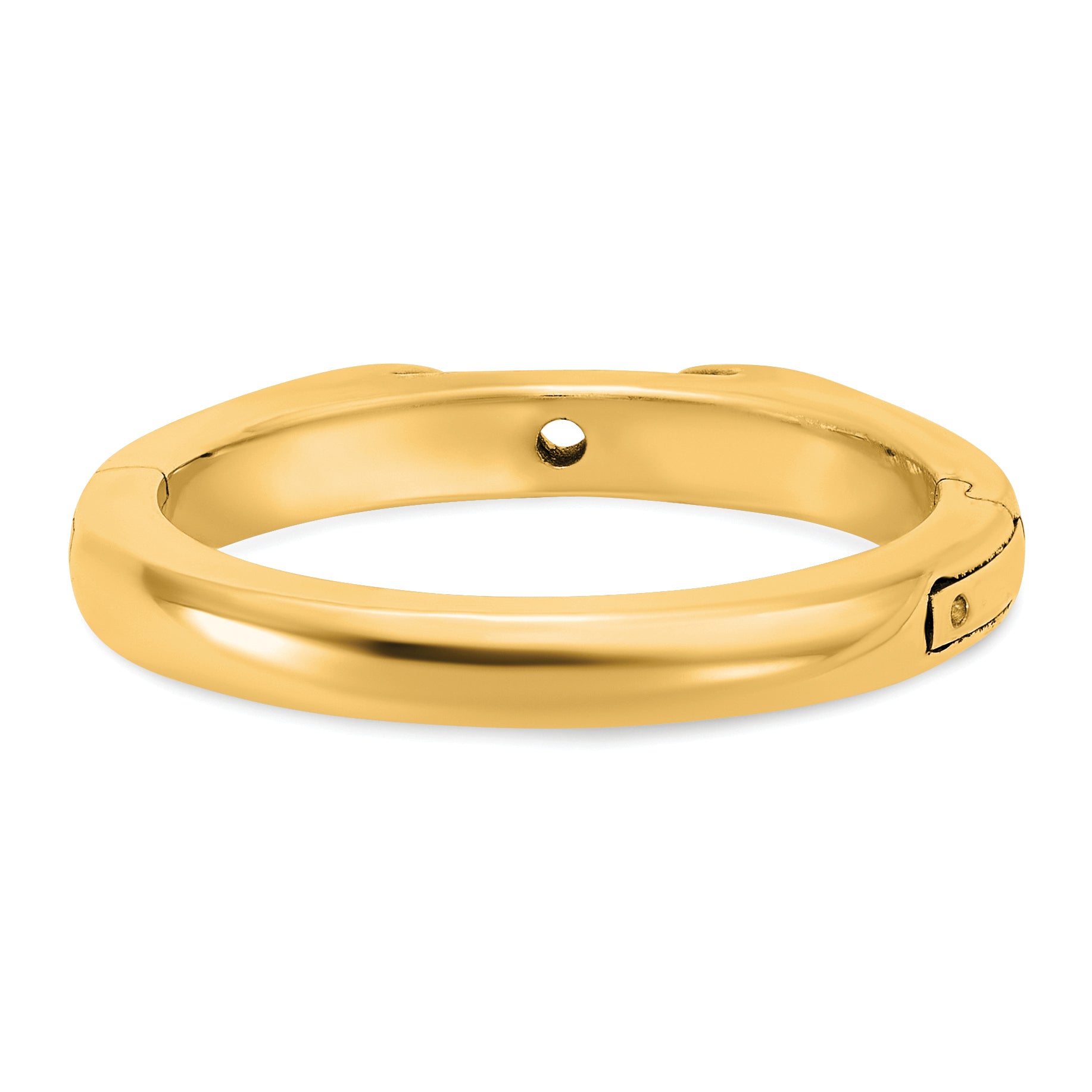 14ky CLIQ Hinged Cathedral Solitaire Peg Set Engagement Ring Mounting (No Stones Included)