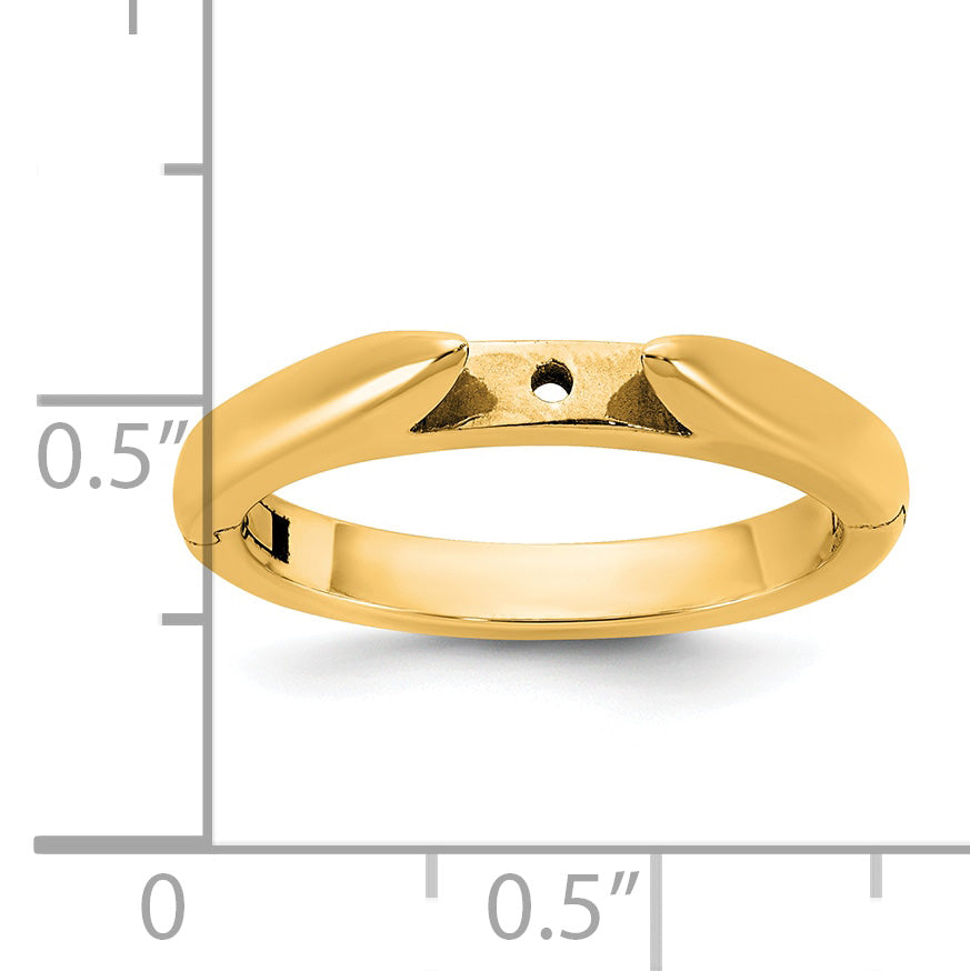 14ky CLIQ Hinged Cathedral Solitaire Peg Set Engagement Ring Mounting (No Stones Included)