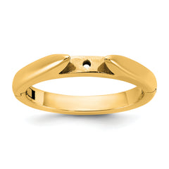 14ky CLIQ Hinged Cathedral Solitaire Peg Set Engagement Ring Mounting (No Stones Included)