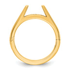 14ky CLIQ Hinged Cathedral Solitaire Peg Set Engagement Ring Mounting (No Stones Included)