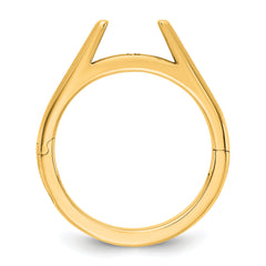 14ky CLIQ Hinged Cathedral Solitaire Peg Set Engagement Ring Mounting (No Stones Included)