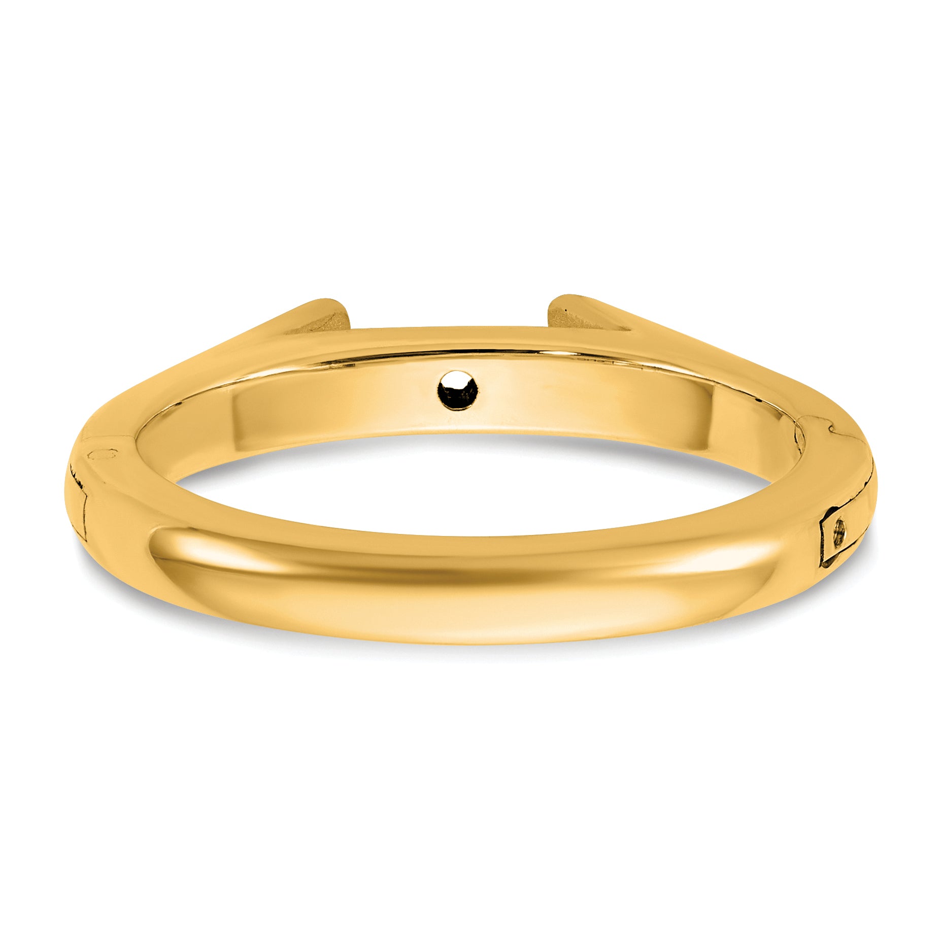 14ky CLIQ Hinged Cathedral Solitaire Peg Set Engagement Ring Mounting (No Stones Included)