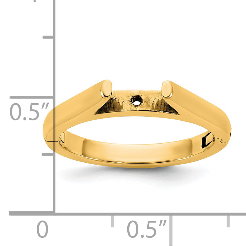 14ky CLIQ Hinged Cathedral Solitaire Peg Set Engagement Ring Mounting (No Stones Included)