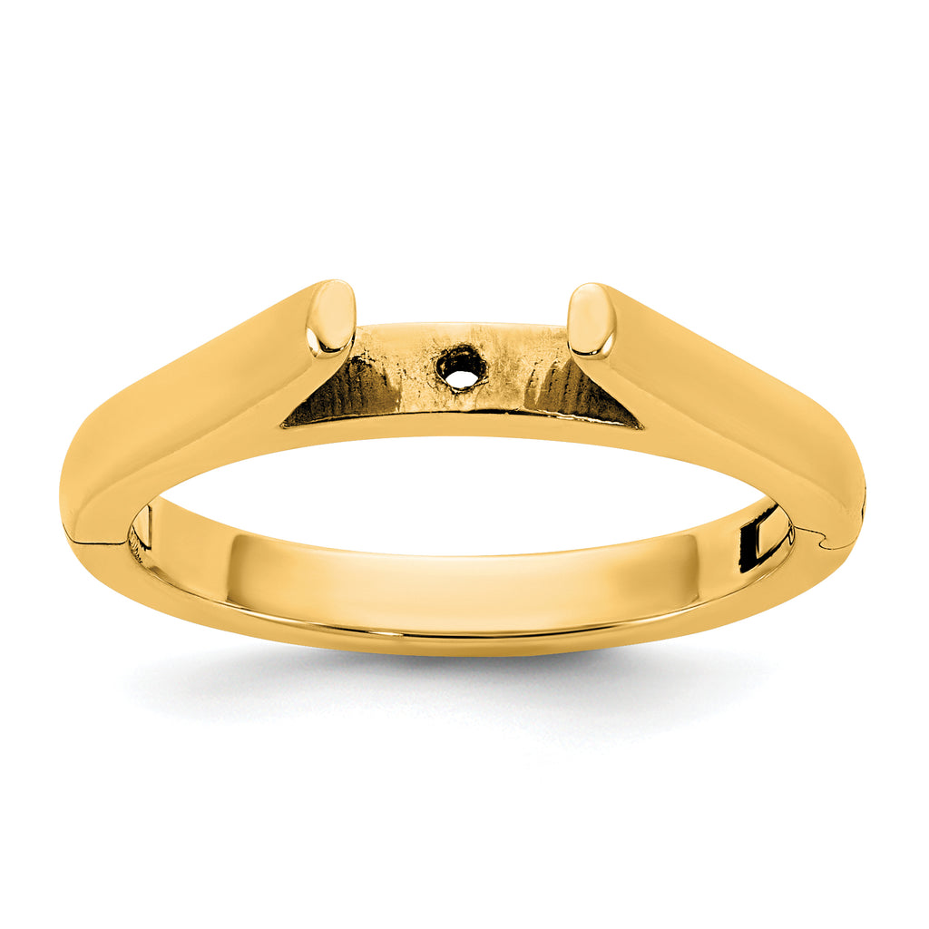 14ky CLIQ Hinged Cathedral Solitaire Peg Set Engagement Ring Mounting (No Stones Included)