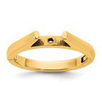 14ky CLIQ Hinged Cathedral Solitaire Peg Set Engagement Ring Mounting (No Stones Included)