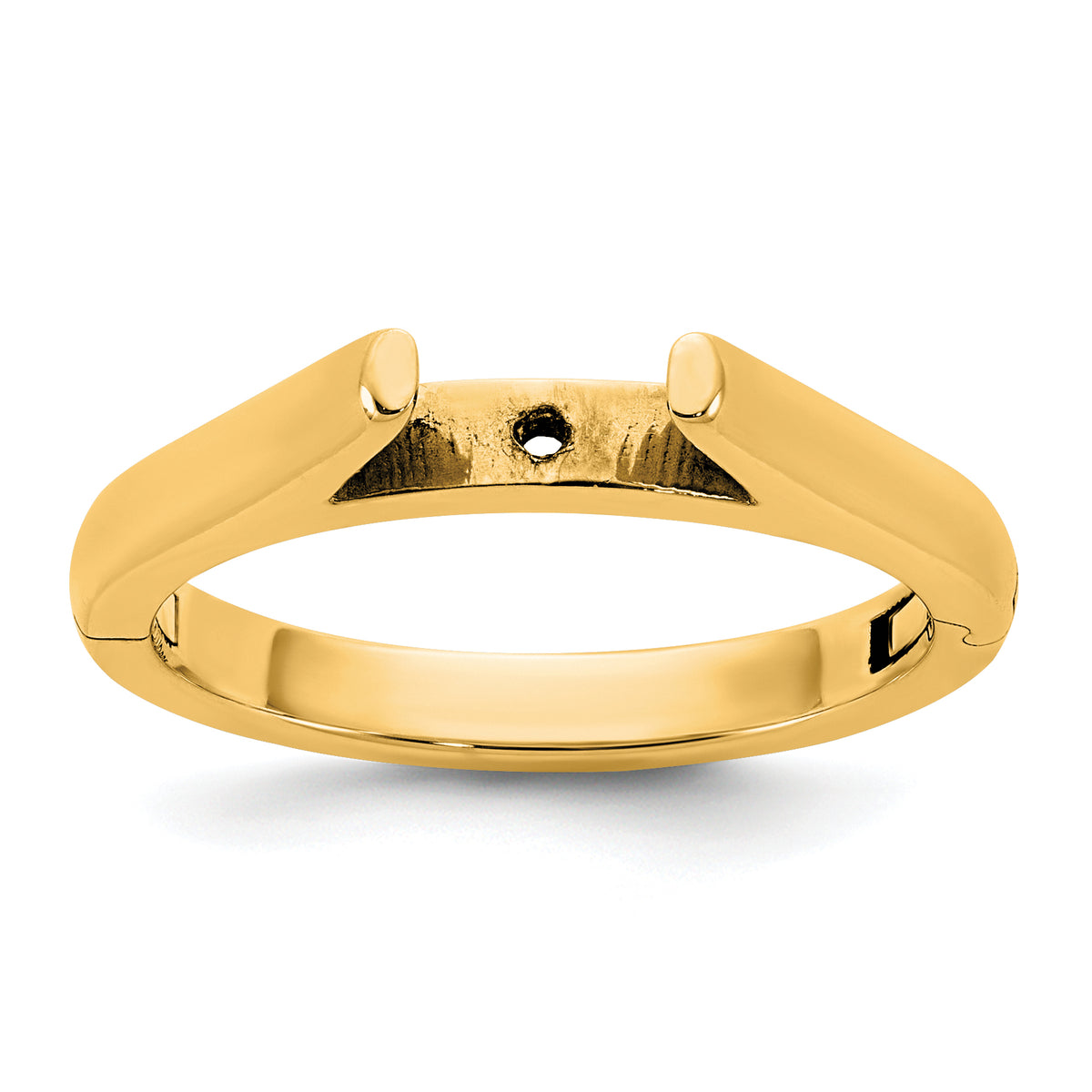 14ky CLIQ Hinged Cathedral Solitaire Peg Set Engagement Ring Mounting (No Stones Included)