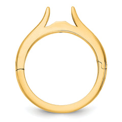 14ky CLIQ Hinged Cathedral Solitaire Peg Set Engagement Ring Mounting (No Stones Included)