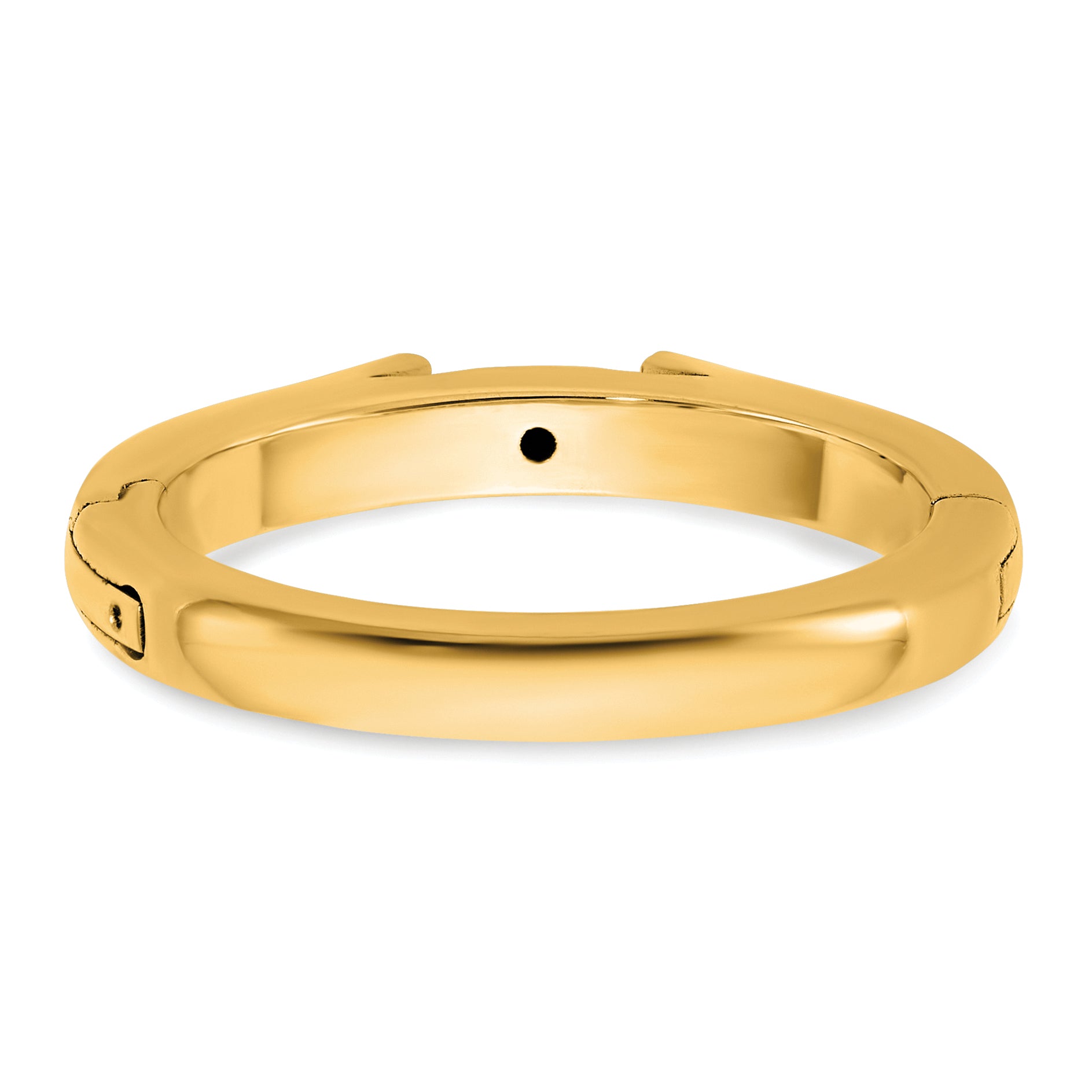 14ky CLIQ Hinged Cathedral Solitaire Peg Set Engagement Ring Mounting (No Stones Included)