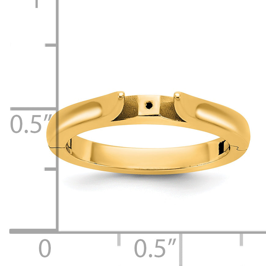 14ky CLIQ Hinged Cathedral Solitaire Peg Set Engagement Ring Mounting (No Stones Included)