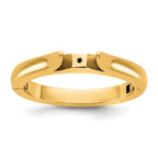14ky CLIQ Hinged Cathedral Solitaire Peg Set Engagement Ring Mounting (No Stones Included)